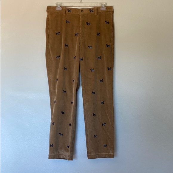 Brooks Brothers vintage corduroy Scottie dog trouser pants men’s 35x32